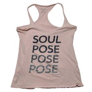 Soul Pose Womens Racerback Tank Top S Light Pink
